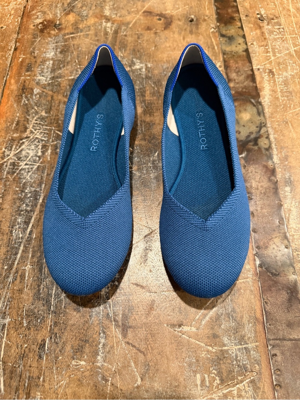 Rothy's The Flat - Round Toe - Bright Teal - Size 9